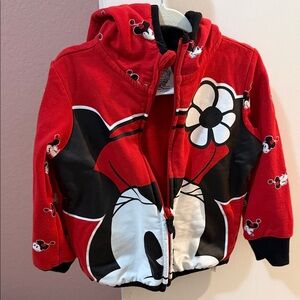 Disney Red Minnie Mouse Kids Puffer Jacket